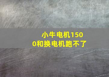 小牛电机1500和换电机跑不了