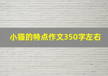 小猫的特点作文350字左右