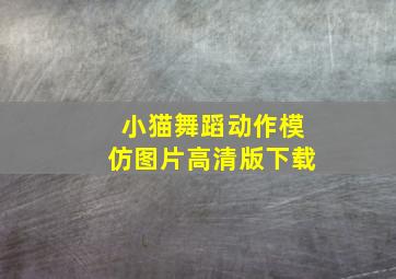 小猫舞蹈动作模仿图片高清版下载