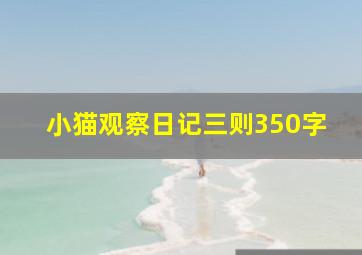 小猫观察日记三则350字