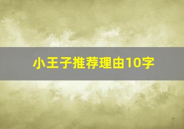 小王子推荐理由10字