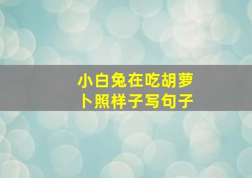 小白兔在吃胡萝卜照样子写句子