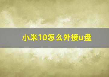 小米10怎么外接u盘