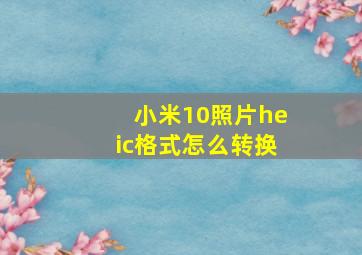 小米10照片heic格式怎么转换