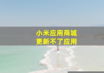 小米应用商城更新不了应用