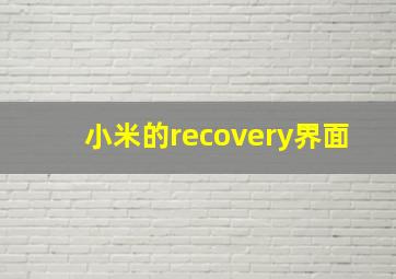 小米的recovery界面