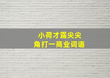 小荷才露尖尖角打一商业词语