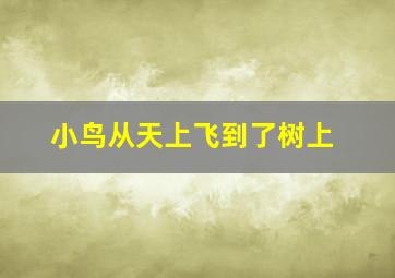 小鸟从天上飞到了树上