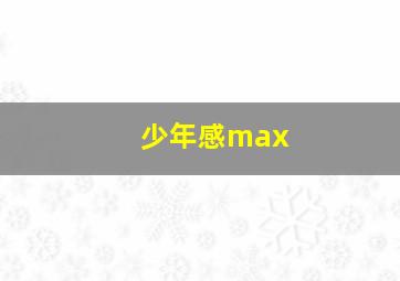 少年感max