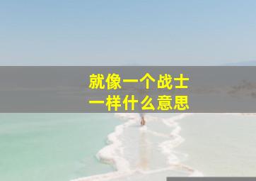 就像一个战士一样什么意思