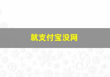 就支付宝没网