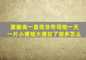 尿酸高一直吃非布司他一天一片小便短大便拉了很多怎么