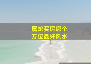 属蛇买房哪个方位最好风水