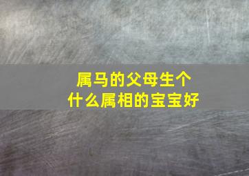 属马的父母生个什么属相的宝宝好