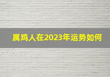 属鸡人在2023年运势如何