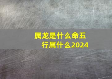 属龙是什么命五行属什么2024