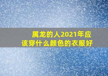 属龙的人2021年应该穿什么颜色的衣服好