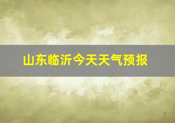 山东临沂今天天气预报