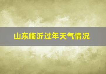 山东临沂过年天气情况