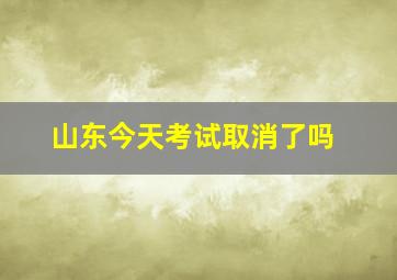 山东今天考试取消了吗