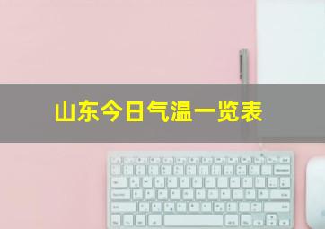 山东今日气温一览表