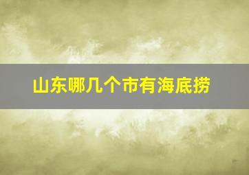 山东哪几个市有海底捞