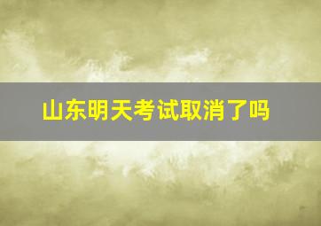 山东明天考试取消了吗