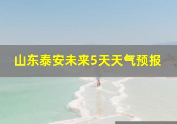 山东泰安未来5天天气预报