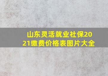 山东灵活就业社保2021缴费价格表图片大全