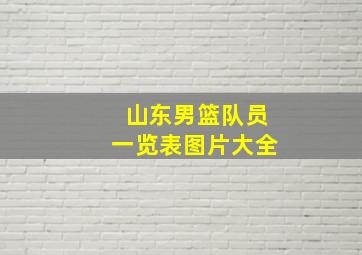 山东男篮队员一览表图片大全