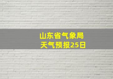 山东省气象局天气预报25日