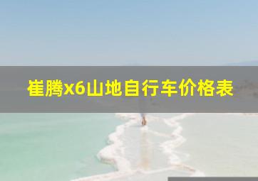 崔腾x6山地自行车价格表