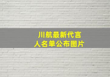 川航最新代言人名单公布图片