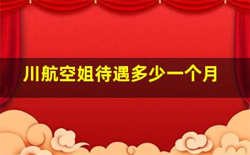 川航空姐待遇多少一个月