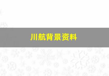 川航背景资料