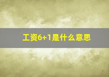 工资6+1是什么意思