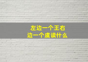 左边一个王右边一个虞读什么