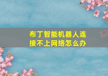 布丁智能机器人连接不上网络怎么办