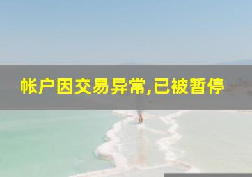 帐户因交易异常,已被暂停