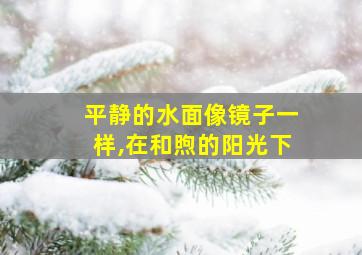 平静的水面像镜子一样,在和煦的阳光下