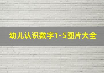 幼儿认识数字1-5图片大全