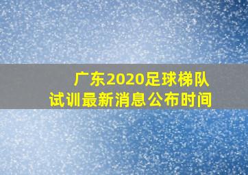 广东2020足球梯队试训最新消息公布时间