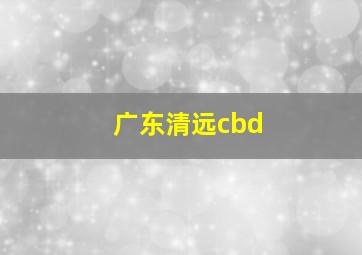 广东清远cbd