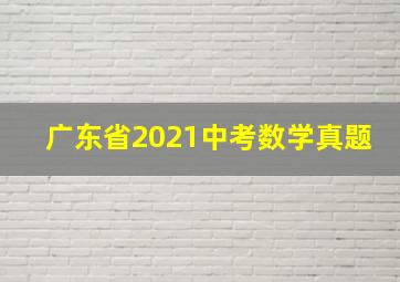 广东省2021中考数学真题