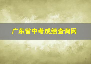 广东省中考成绩查询网