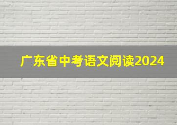 广东省中考语文阅读2024