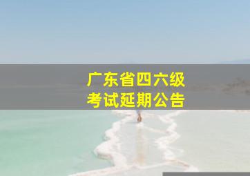 广东省四六级考试延期公告