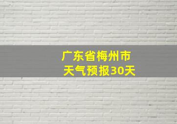 广东省梅州市天气预报30天