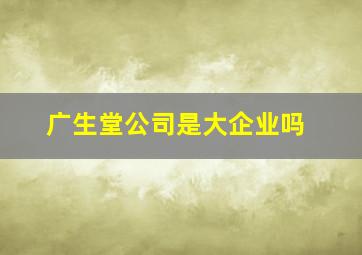 广生堂公司是大企业吗