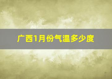 广西1月份气温多少度